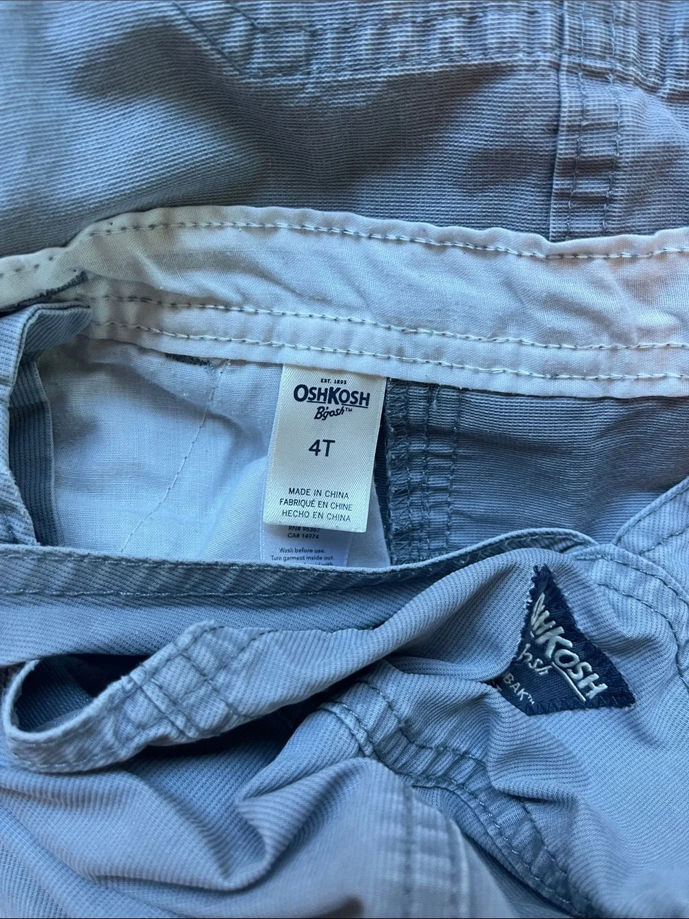 OshKosh B'gosh Gray Cargo Overalls 4T Unisex